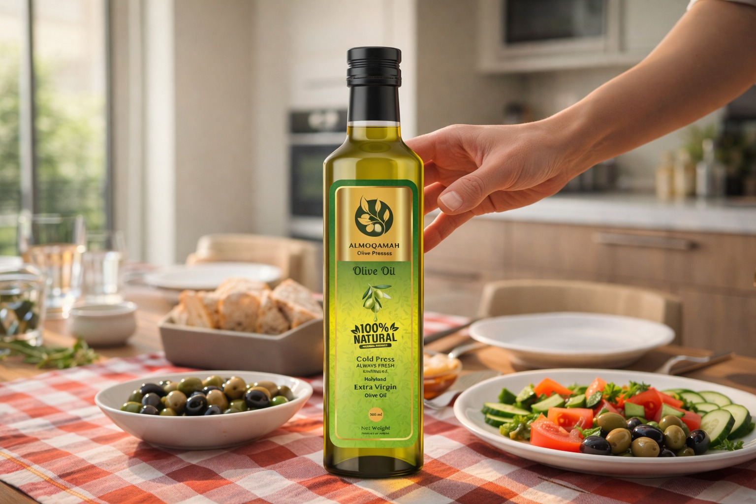 Olive oil with food